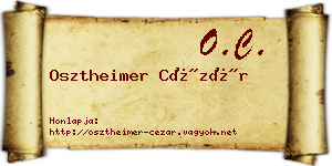 Osztheimer Cézár névjegykártya